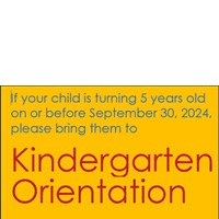 Kindergarten Orientation Flyer