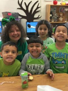 Mrs. Urano with students
